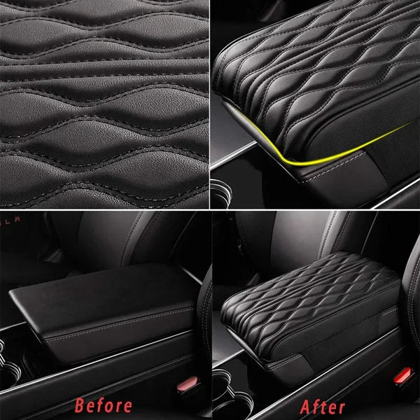 Memory Cotton Leather Car Armrest Box Pad(Universal style)