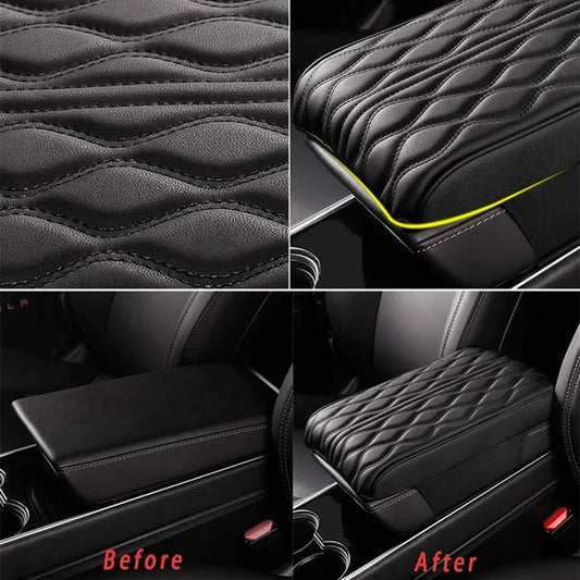 Memory Cotton Leather Car Armrest Box Pad(Universal style)