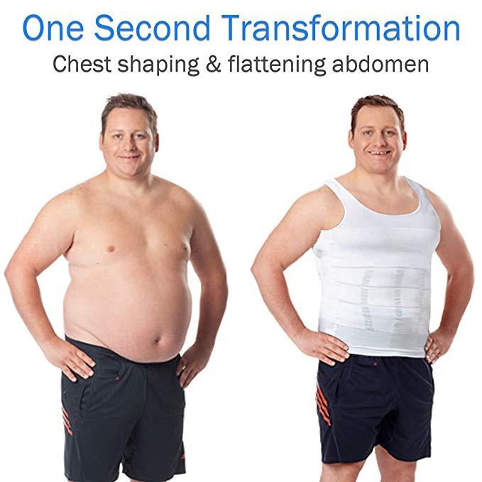 Men's Slimming Body Shaper Vest【White/Black】【2 PCS/Pack】