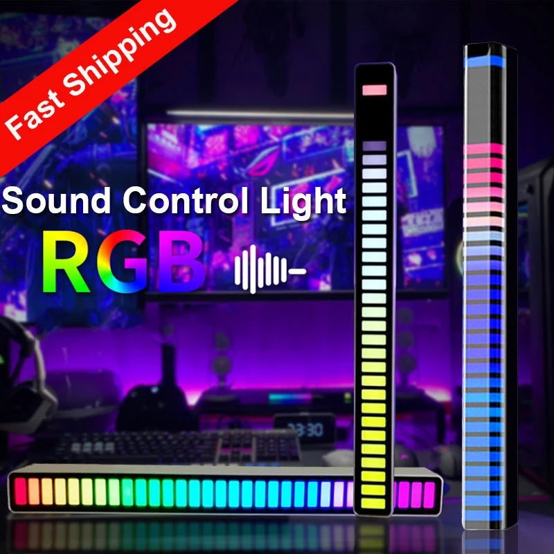 RGB Voice-Activated Synchronous Rhythm Colorful Light