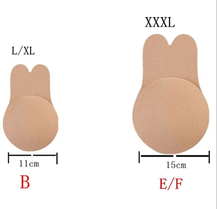 Reusable Lift Up Invisible Tape Bra【1 Pair Black + 1 Pair Cream】