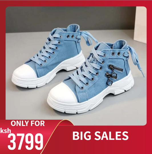 Women's High-top Denim Shoes