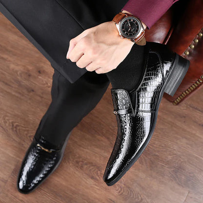 Men's Crocodile Printed Loafer Shoes