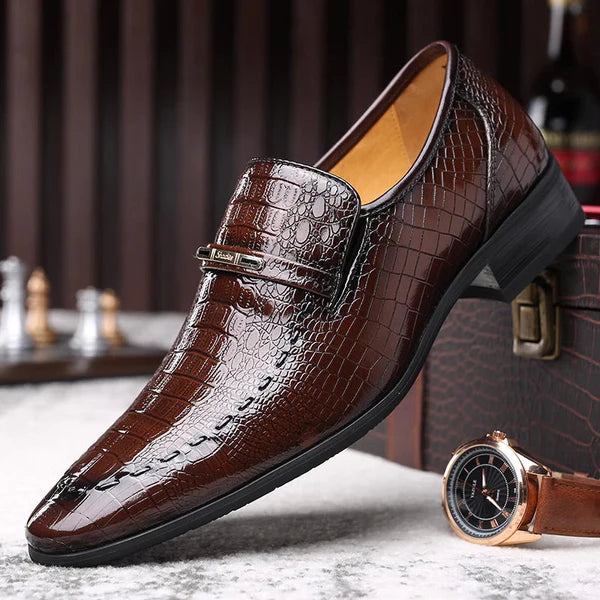 Men's Crocodile Printed Loafer Shoes