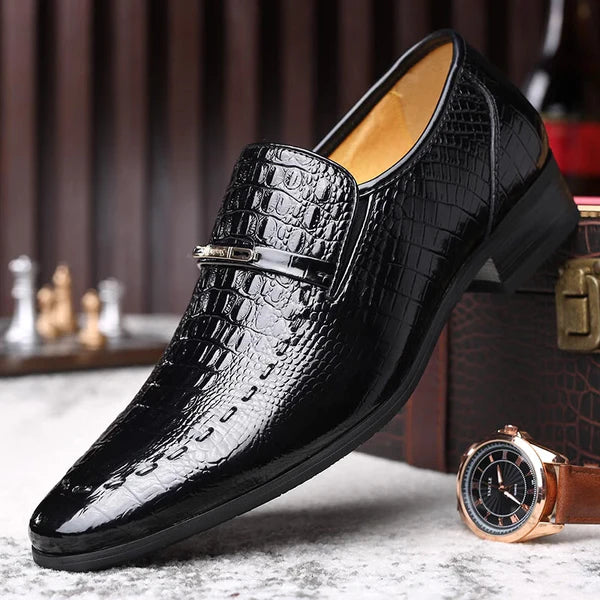 Men's Crocodile Printed Loafer Shoes