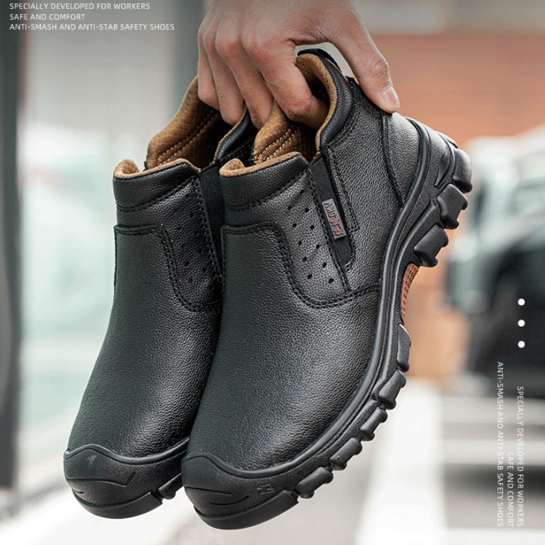 Men's Safety Slip-On Steel Toe Cap Boots