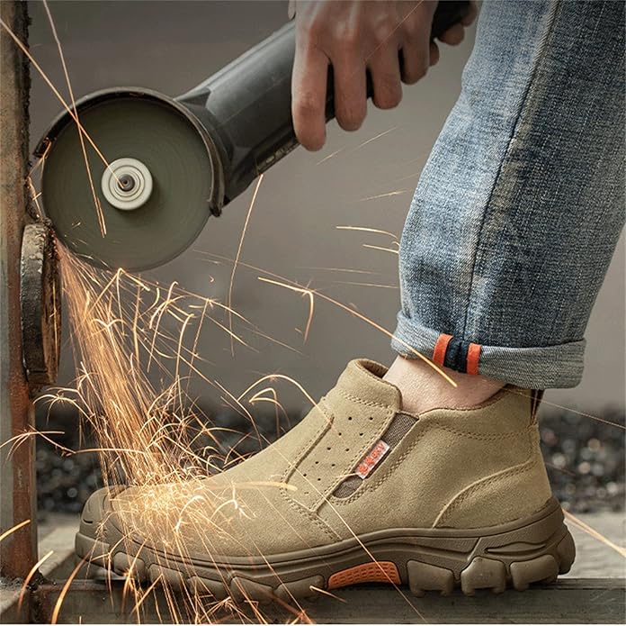 Men's Safety Slip-On Steel Toe Cap Boots