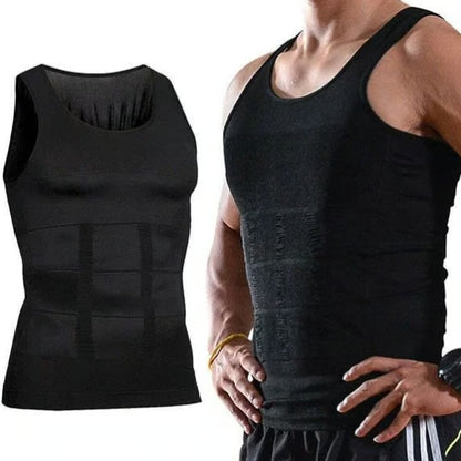 Men's Slimming Body Shaper Vest Shirt Abdomen Slim【White Color】