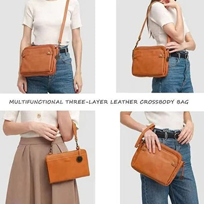 Three-Layer Leather Crossbody Shoulder- Christmas Sales-700KSH off !