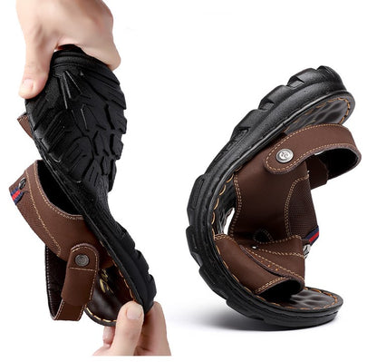 Men's Two-way Outdoor Leather Sandals/Slippers