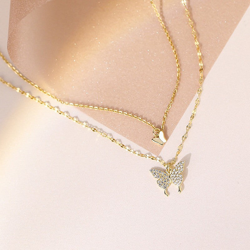 Double Layer Butterfly Necklace 【Buy One Get One Free】 – Hot Sales Kenya