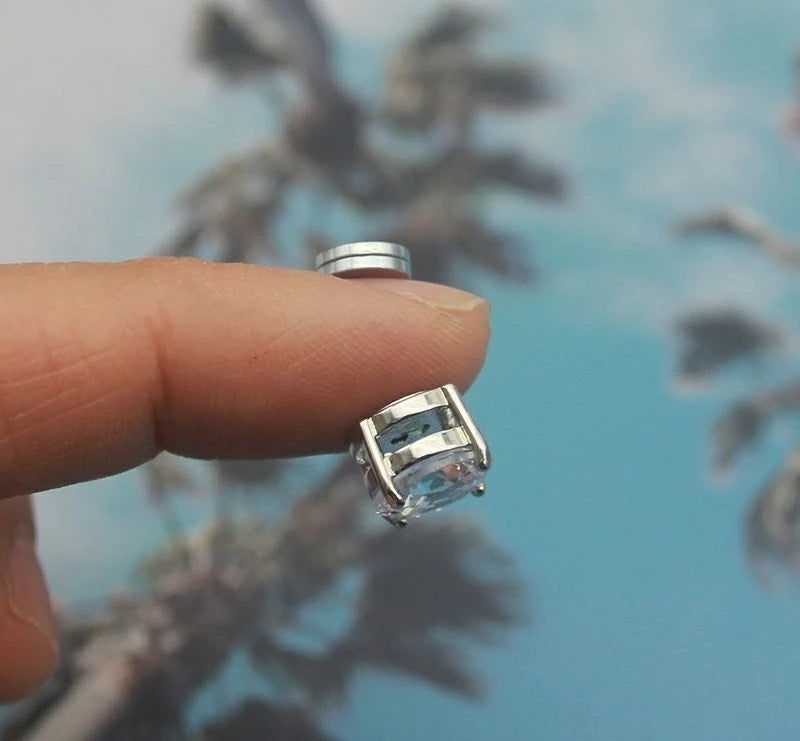 Magnetic Zircon Stud Ear Clip (3 Pairs)
