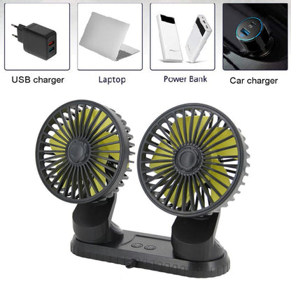 [Mega Sale!]Car Dashboard Cooling Fan Adjustable USB Powered 3-Speed