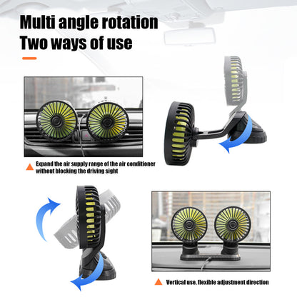 [Mega Sale!]Car Dashboard Cooling Fan Adjustable USB Powered 3-Speed