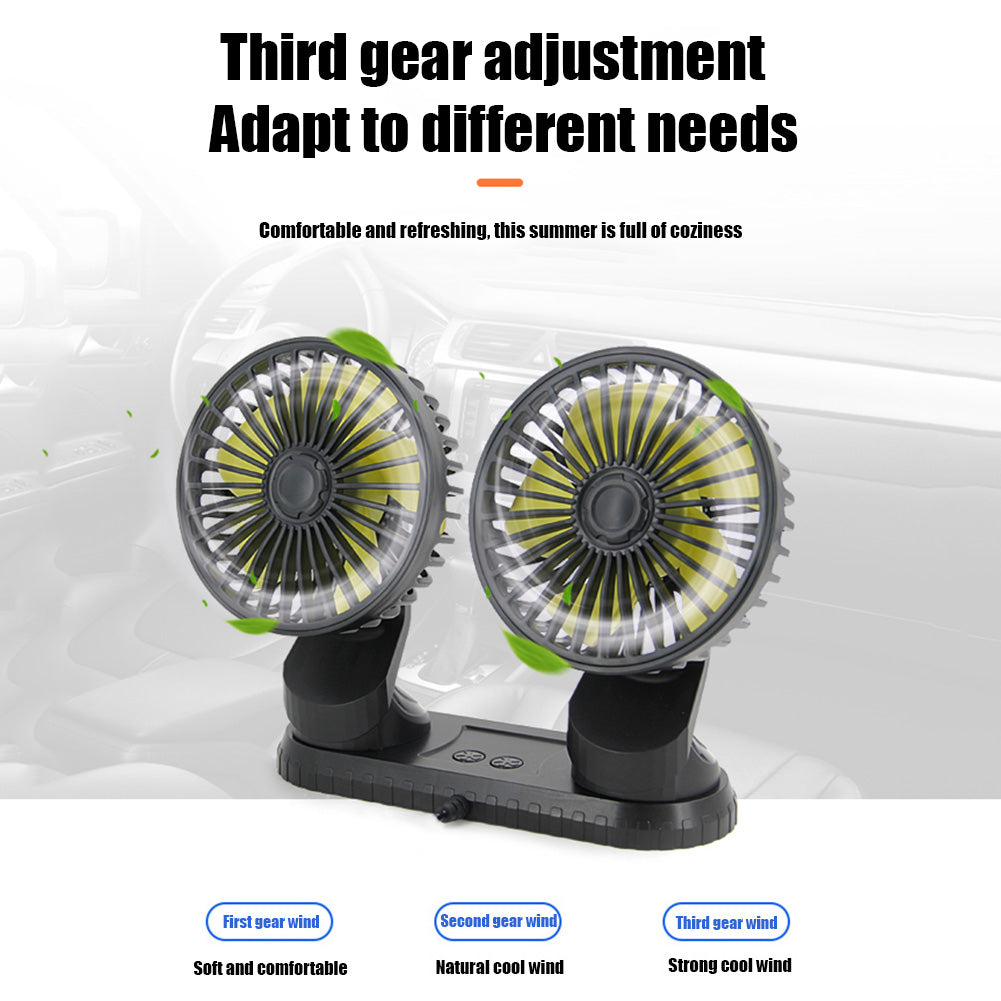 [Mega Sale!]Car Dashboard Cooling Fan Adjustable USB Powered 3-Speed