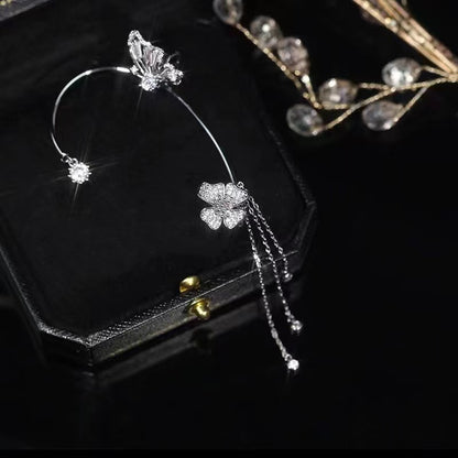 Zircon Flower Butterfly Ear Clip (Hot sale)