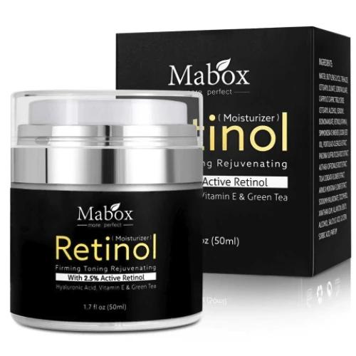 Mabox Vitamin C Serum; Mabox 2.5% Retinol Moisturizer Face Cream